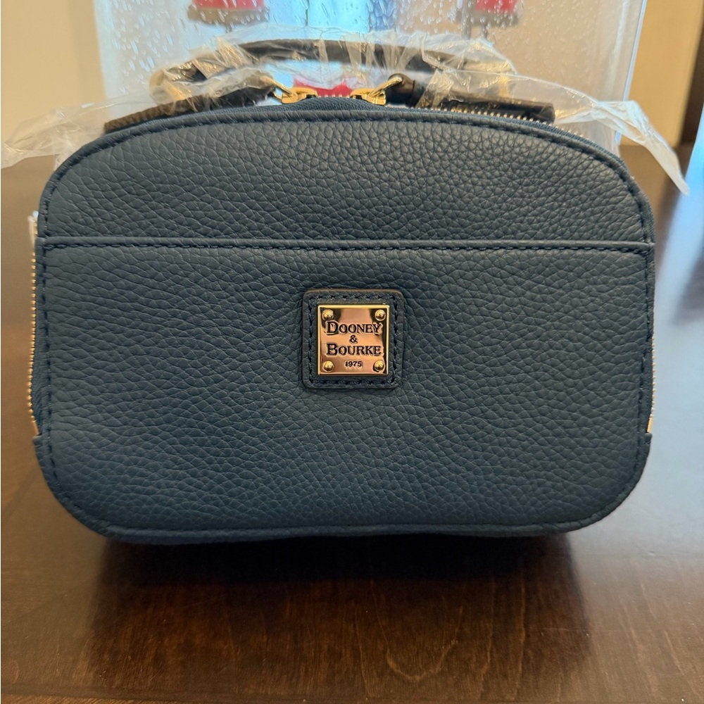 New - Dooney & Bourke Ambler Blue Leather Crossbody Bag